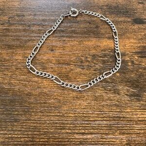 Silver Figaro Chain Bracelet